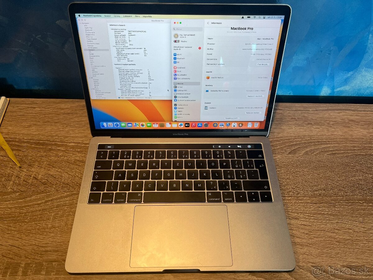 Macbook PRO 13, 16GB, 500GB, I7, baterie