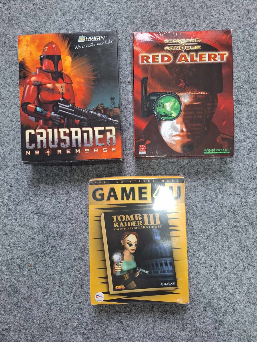 Tomb Raider, Crusader, Command Conquer