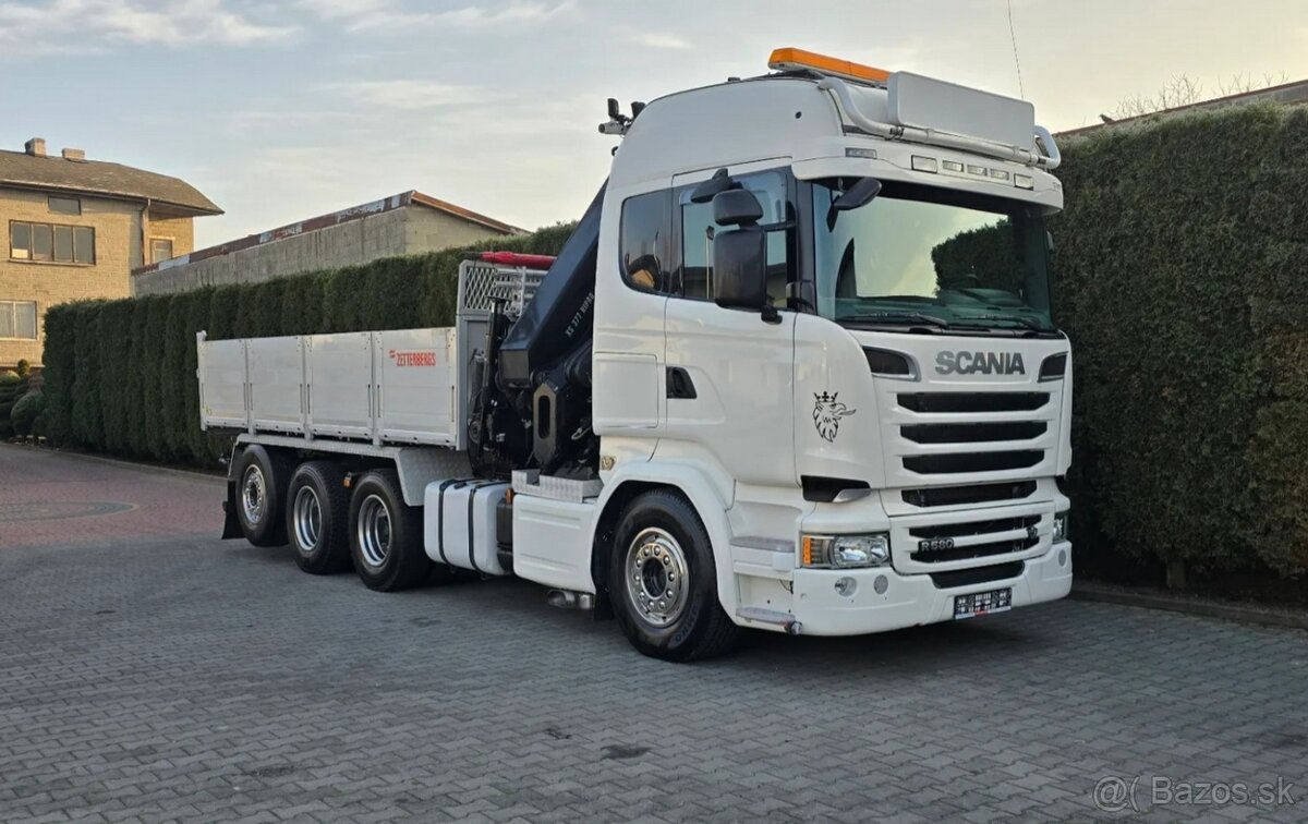 8786 - Scania R580 - 8x4 – Valník/Sklápěč + HR-HIAB XS 377 E