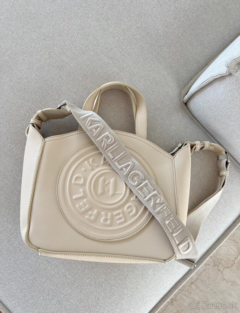 Karl Lagerfeld béžová velká kabelka / crossbody