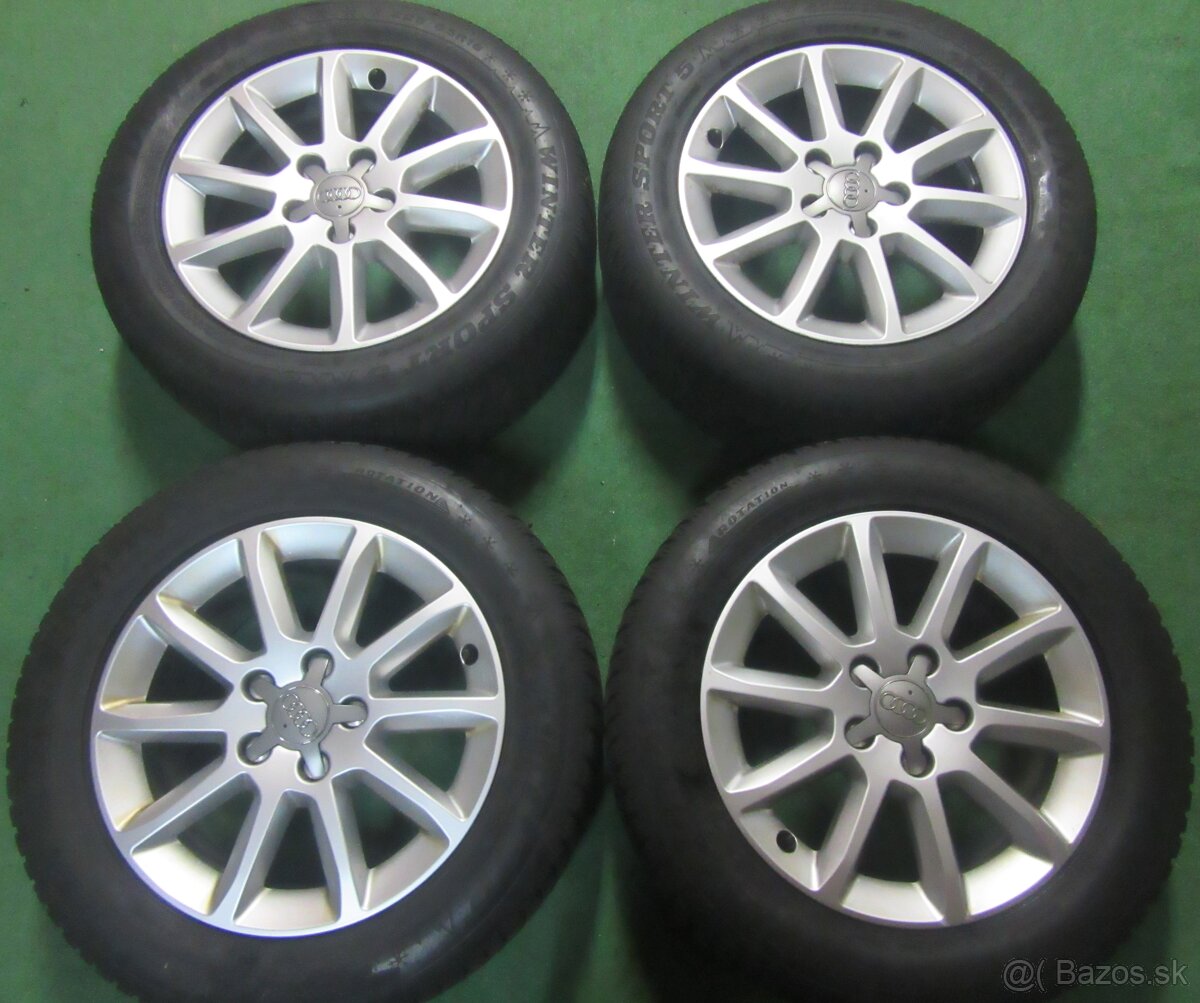 R16 Zimná sada AUDI A4 B8 rozteč 5x112 225/55R16 DUNLOP