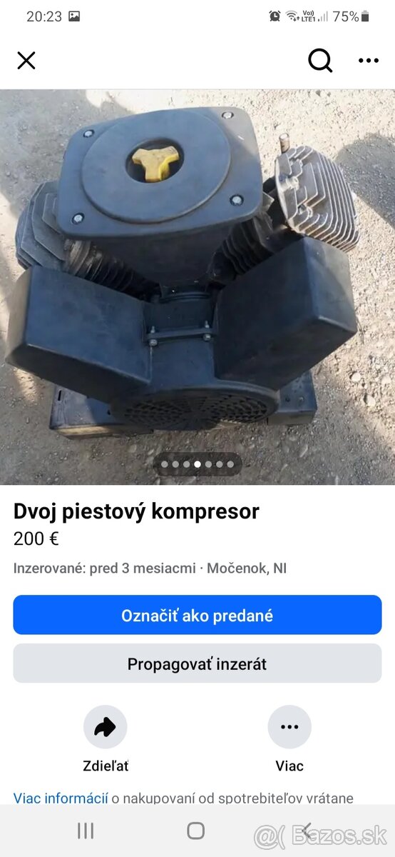 Predám kompresor 2 piestovi