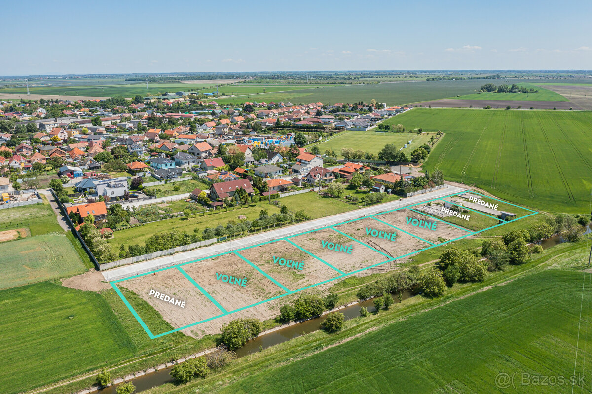 9 árové pozemky len 15 minút od Bratislavy, kolaudácia IS