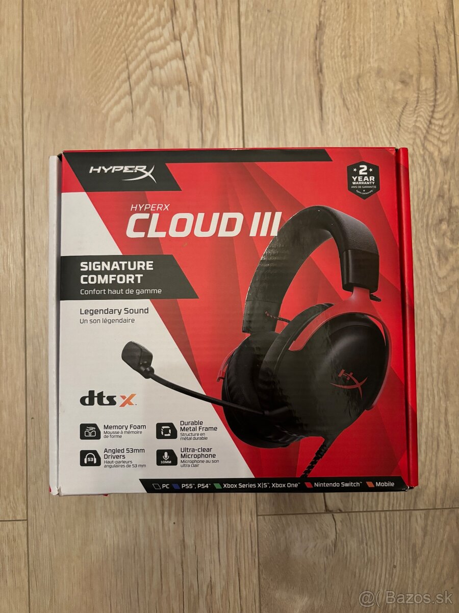 Herne sluchadla hyperx cloud 3 red