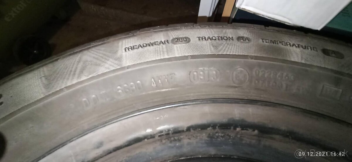 predám pneumatiky continental 185/60 R15