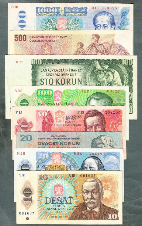 Staré bankovky sestava 1961-1988 - 8 kusů
