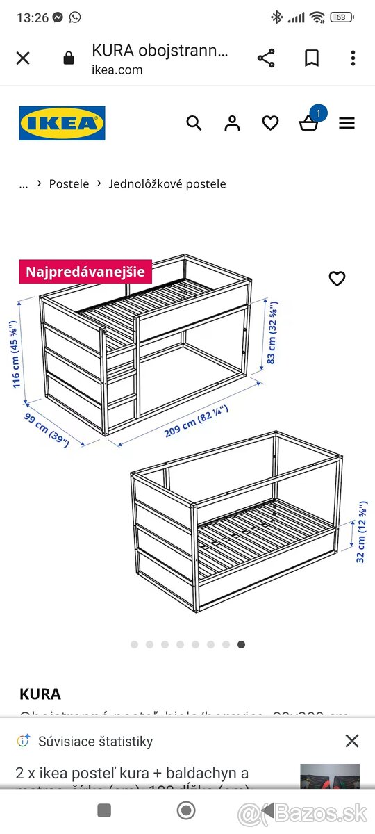 Detská vyvýšená posteľ