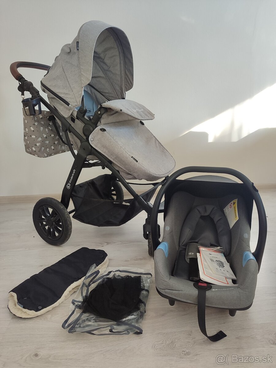 KINDERKRAFT SELECT Kočík kombinovaný Xmoov 3v1 Light Grey, P