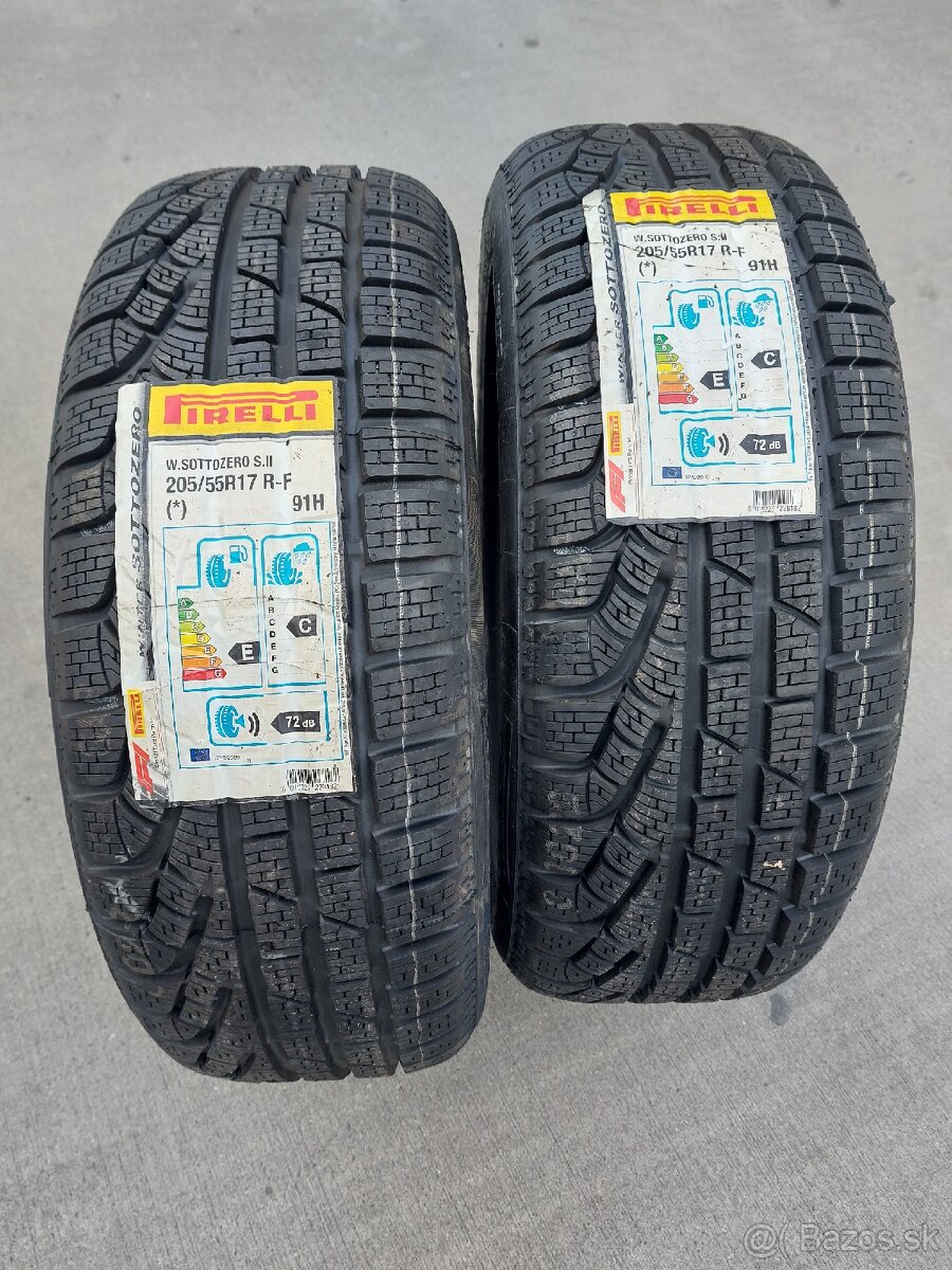 2x 205/55R17 Zimné pneu Pirelli Sottozero RfT