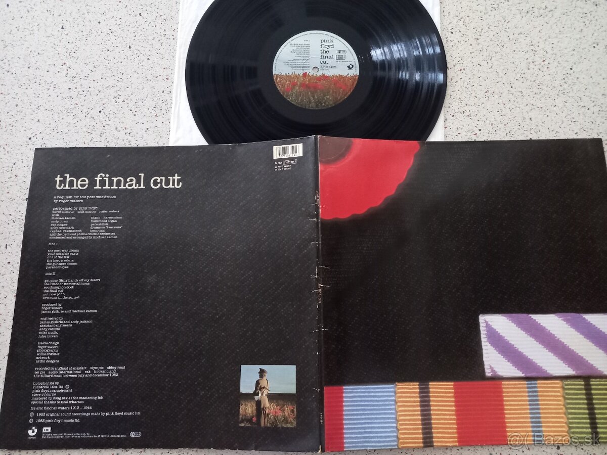 PINK FLOYD “The Final Cut ” /Harvest 1983/ rozkl. ob/rozkl.