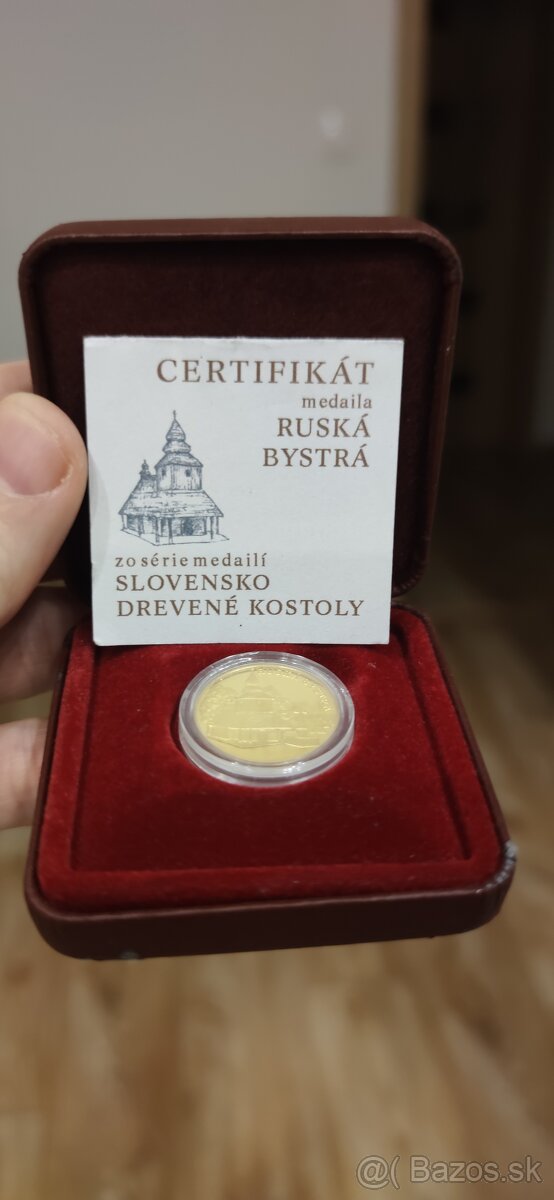 AU MEDAILA Drevené kostoly RUSKÁ BYSTRA ODRAZOK č. 1/200ks