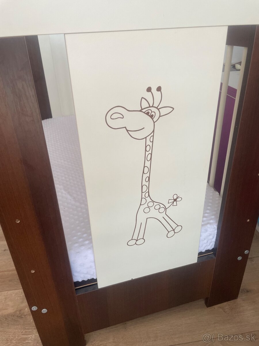 Detska postieľka Žirafa+matrac