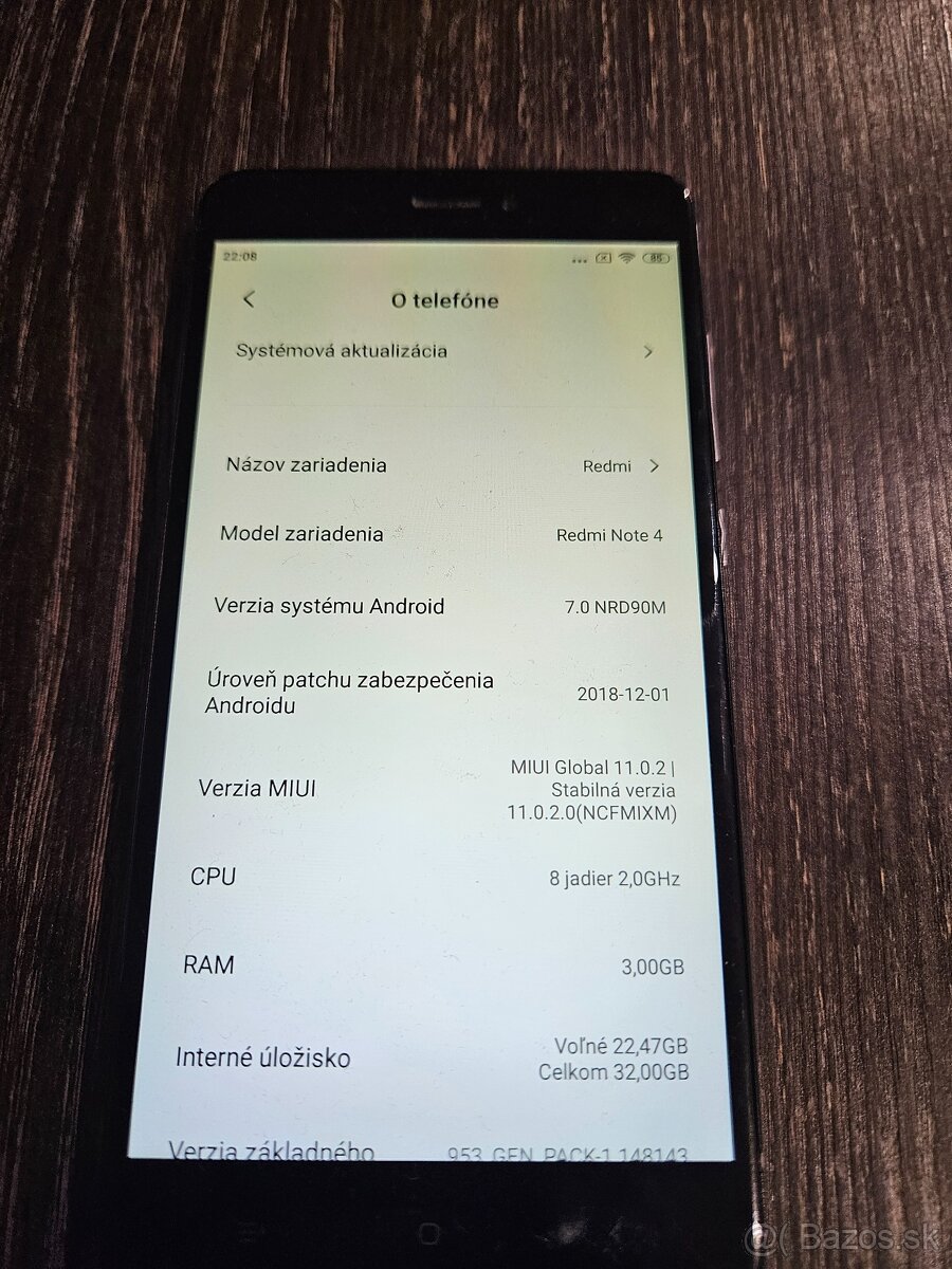 Predám Xiaomi Redmi Note 4