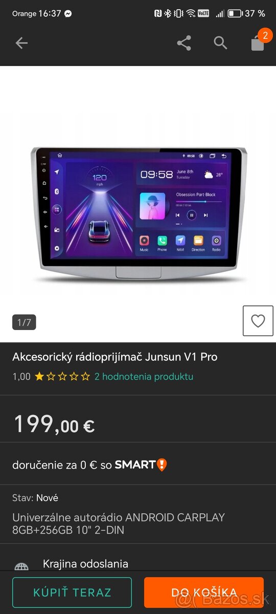 Predám 2din android autorádio