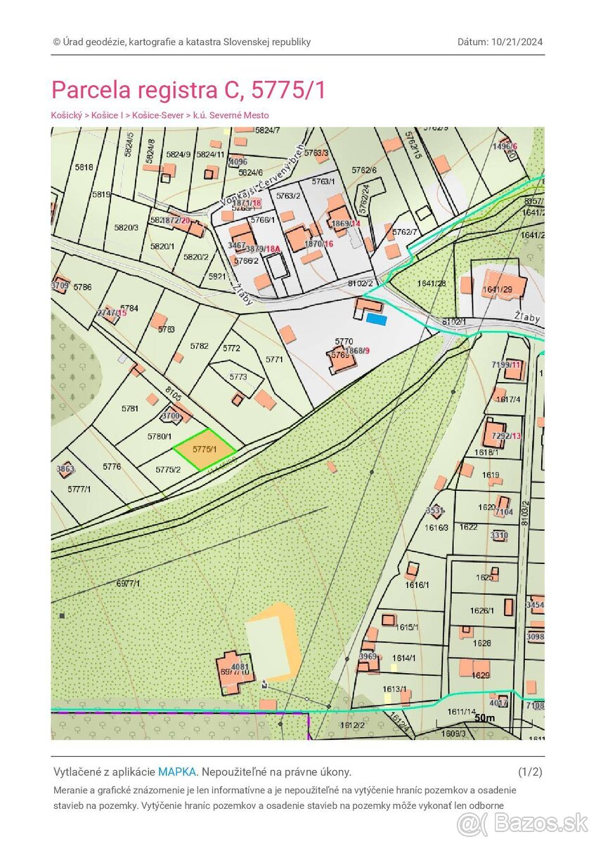 RealityKolesár  predáva záhradu 415 m2, Košice Sever, KE I