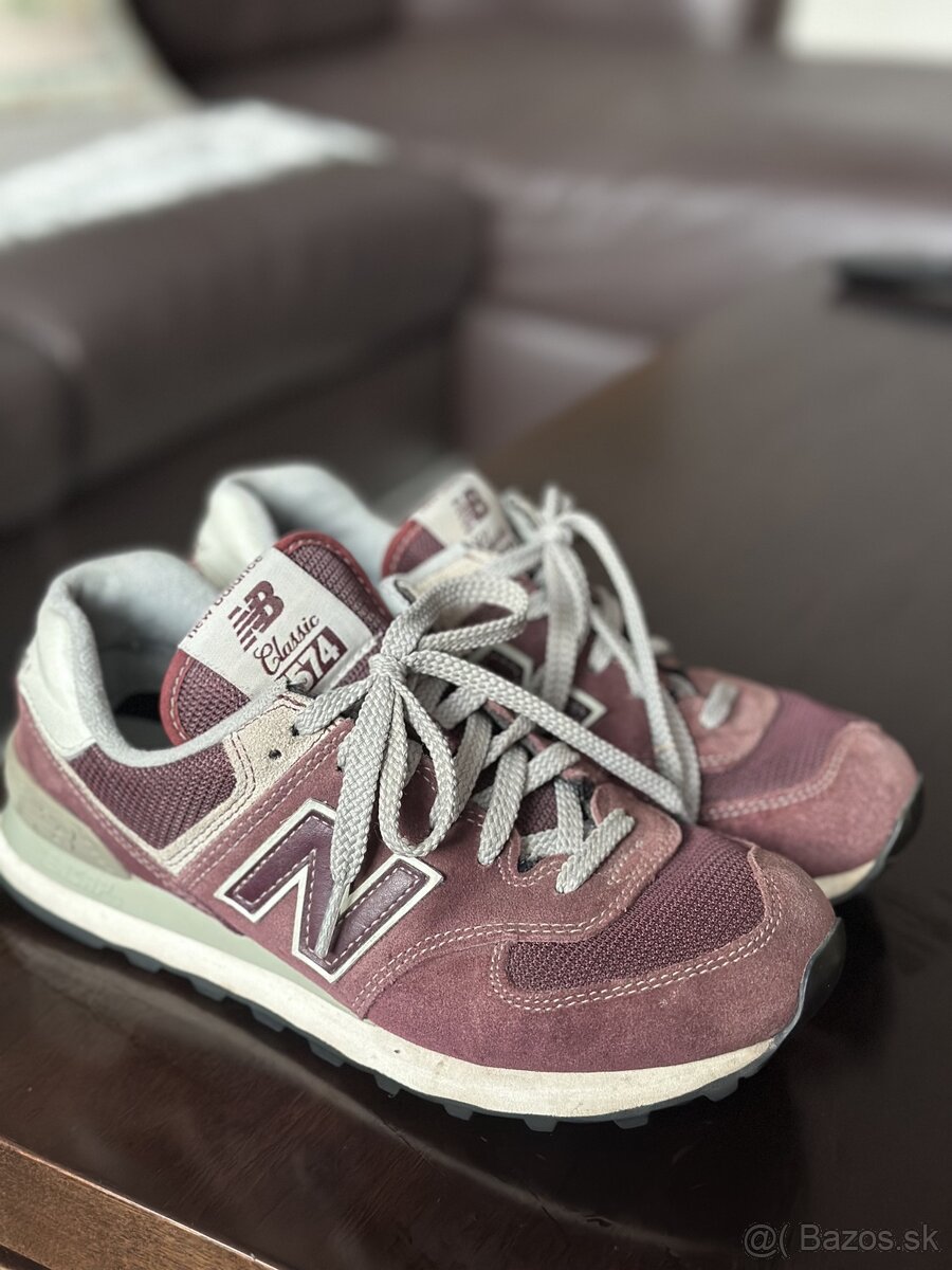 New Balance 574  bordove vel 37