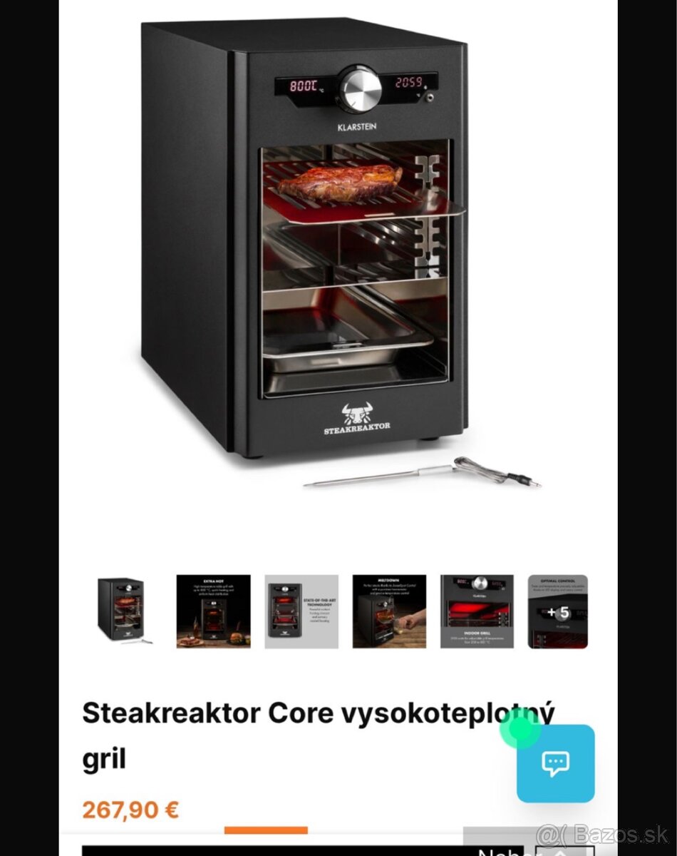 Klarstein Beefer elektricky gril 1600w , steak reaktor