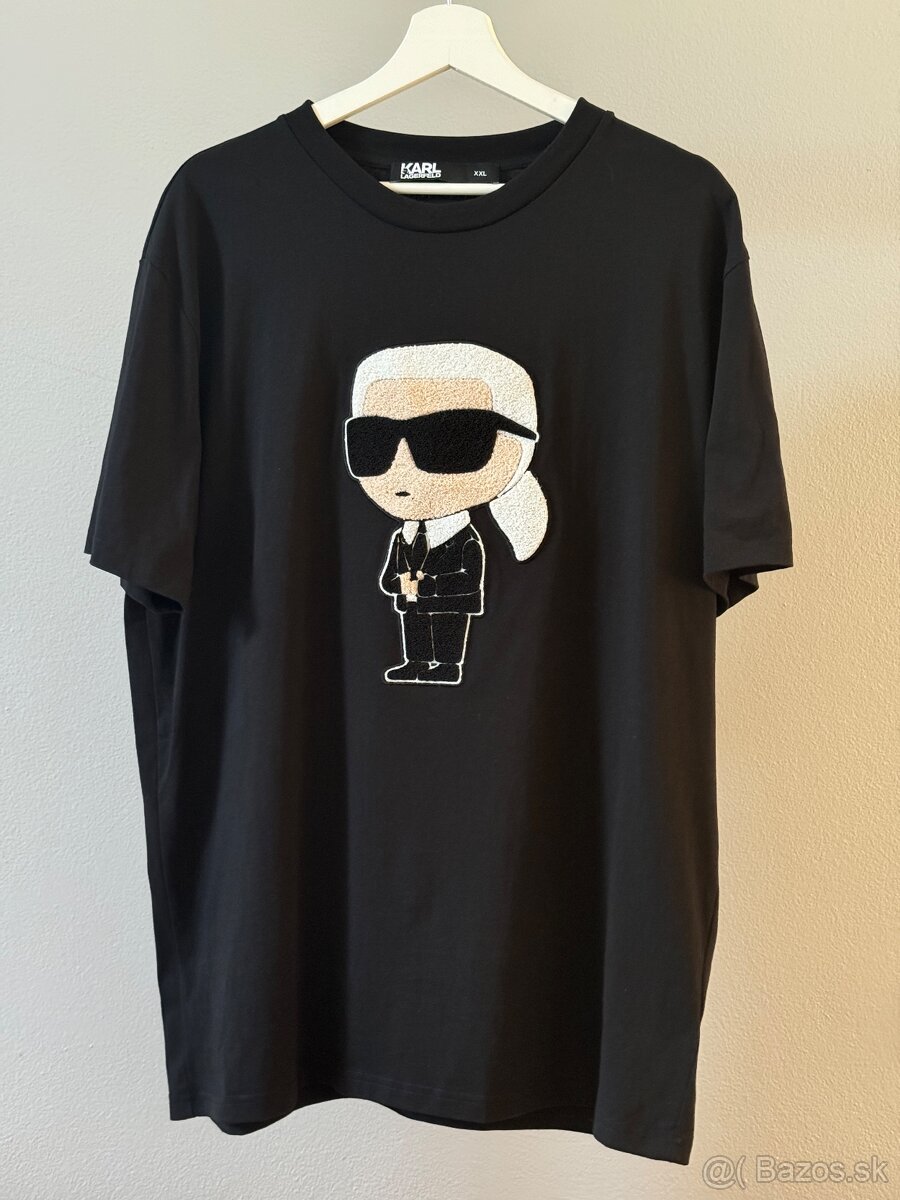 Tričko Karl Lagerfeld s vyšívaným vzorom