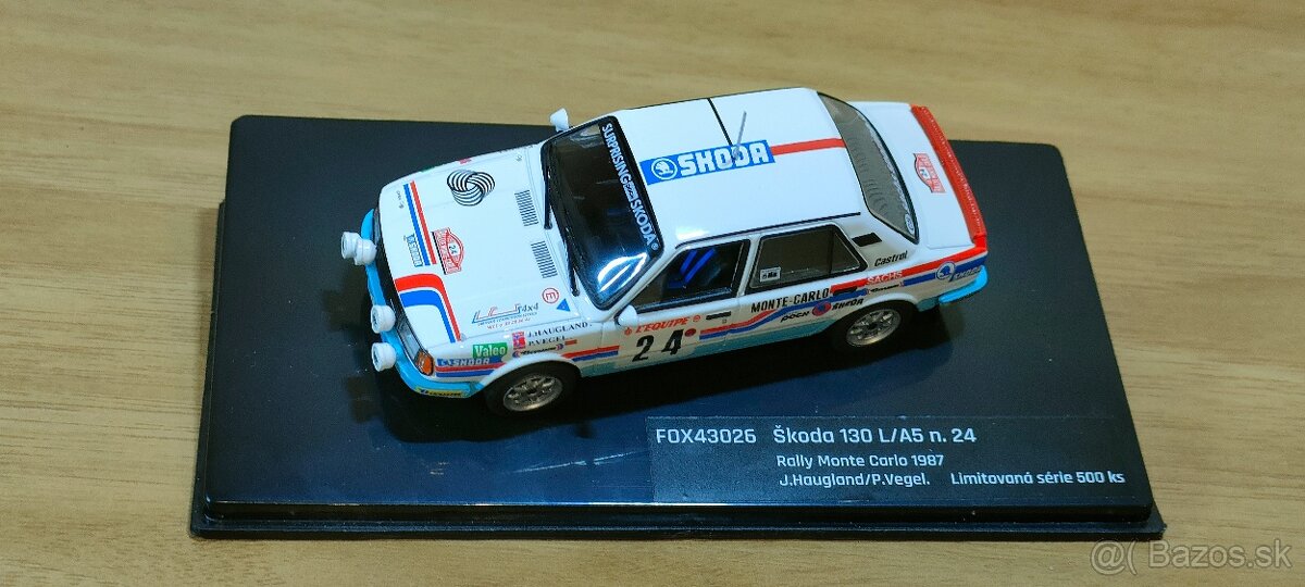 Predám model Škoda 130 L/A5 Rally 1:43