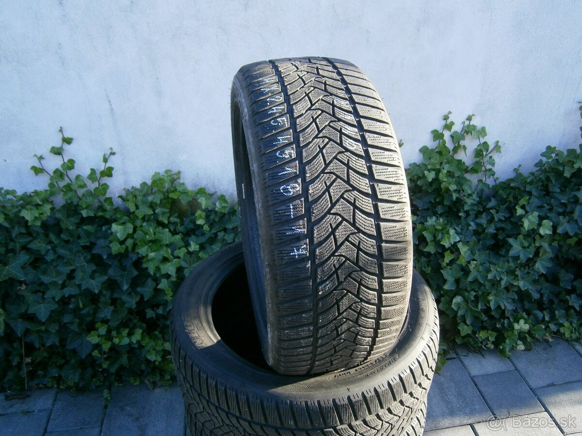 Predám 4x zimné pneu Dunlop 245/45 R18 100VXL