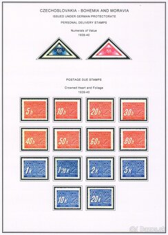 Poštové známky, filatelia: Čechy a Morava 1939-44 alb. listy - 10