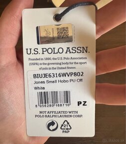 Krémová US Polo Assn kabelka - 10