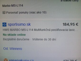 Nastaviteľná skladacia lavička MARBO SPORT MS-L114  -   NOVÁ - 10