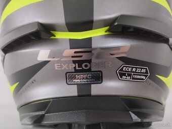 Enduro prilba LS2 Explorer Alter čierno-sivo-fluoresce - 10