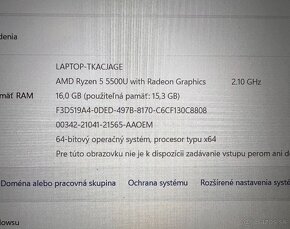 HP 255 G8 / Ryzen 5 5500U / 16GB RAM / 256GB NVME / 15,6” - 10