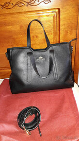 čierna minimalistická kožená kabelka wittchen - nová - 10
