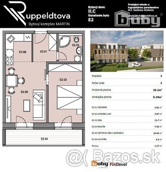 Predám 2 izbový byt v novostavbe, Byty Ruppeldtova, Martin. - 10