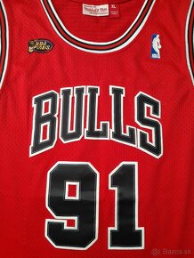 NBA dres Michael Jordan, Dennis Rodman Chicago Bulls basket - 10