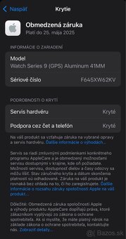 Apple Watch 9 41mm GPS - záruka - 10