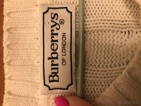 BURBERRY originál vintage snehobiely pánsky sveterik XL - 10