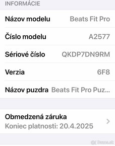 Apple BEATS FIT PRO Biele + STUPLE /SUPER CENA/ - 10