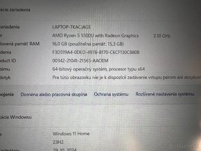 HP 255 G8 / Ryzen 5 5500U / 16GB RAM / 256GB NVME / 15,6” - 10