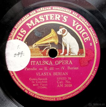 Vlasta Burian, starožitné gramodesky His Master’s Voice - 10