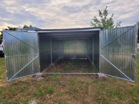 Garáž plechová 3x5m zosilnená konštrukcia AKCIA - 10