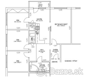 Veľký, krásny 4 izbový byt 98 m2 s balkónom, R3, Levice - 10