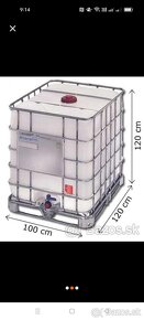 IBC Kontajner 1000l Potravinarsky - 10