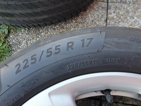 Alu disky Audi 5x112 R17 + Letné pneu 225/55 R17 - 10