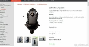 Cierne zahradne kovove umyvadlo 61 cm II.akost -50% - 10