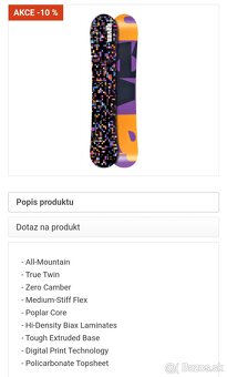 Krasny damsky 150 cm snowboard s viazanim - 10