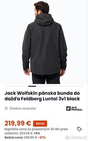 Predám pánsky kabát Jack wolfskin 3v1 - 10