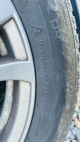 Hliníkové disky + Nokian M+S 205/55 R16 - 4x - 10