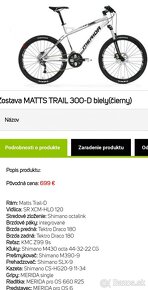 Merida Matts 300 Trail, kolesá 26", rám 17,5" - 10