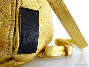 LUXUSNÝ BACKPACK " GOLD BEAR ZIPP " | " L " Made in Italy - 10