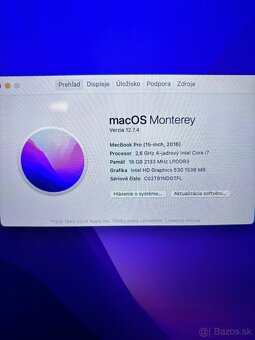 MacBook Pro 15,4”/2.6GHz i7/16GB/256GB - 10