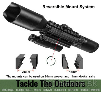 Puškohlad s laserovým zameriavačom M9 LS3-10x42E- 11mm-20mm - 10