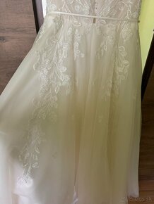 Predám svadobné šaty v Ivory farbe - 10